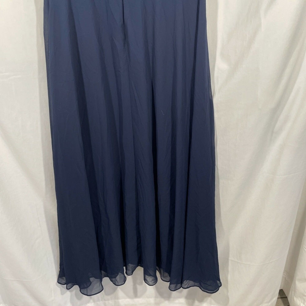 NEW $298 JS Collections Embroidered Illusion Bodice Gown Navy [SZ‎ 16 ] - Picture 12 of 12